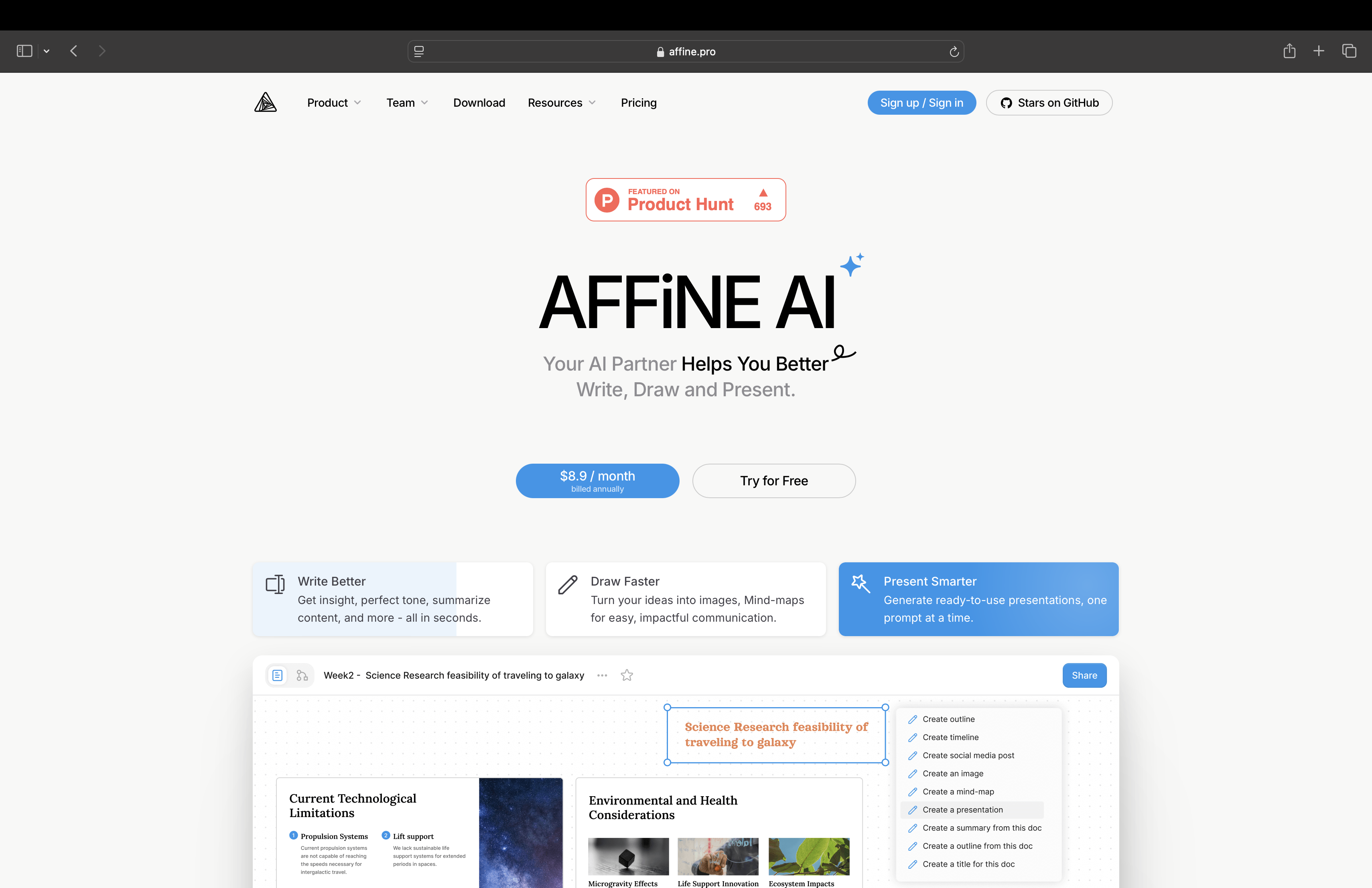 AFFiNE AI