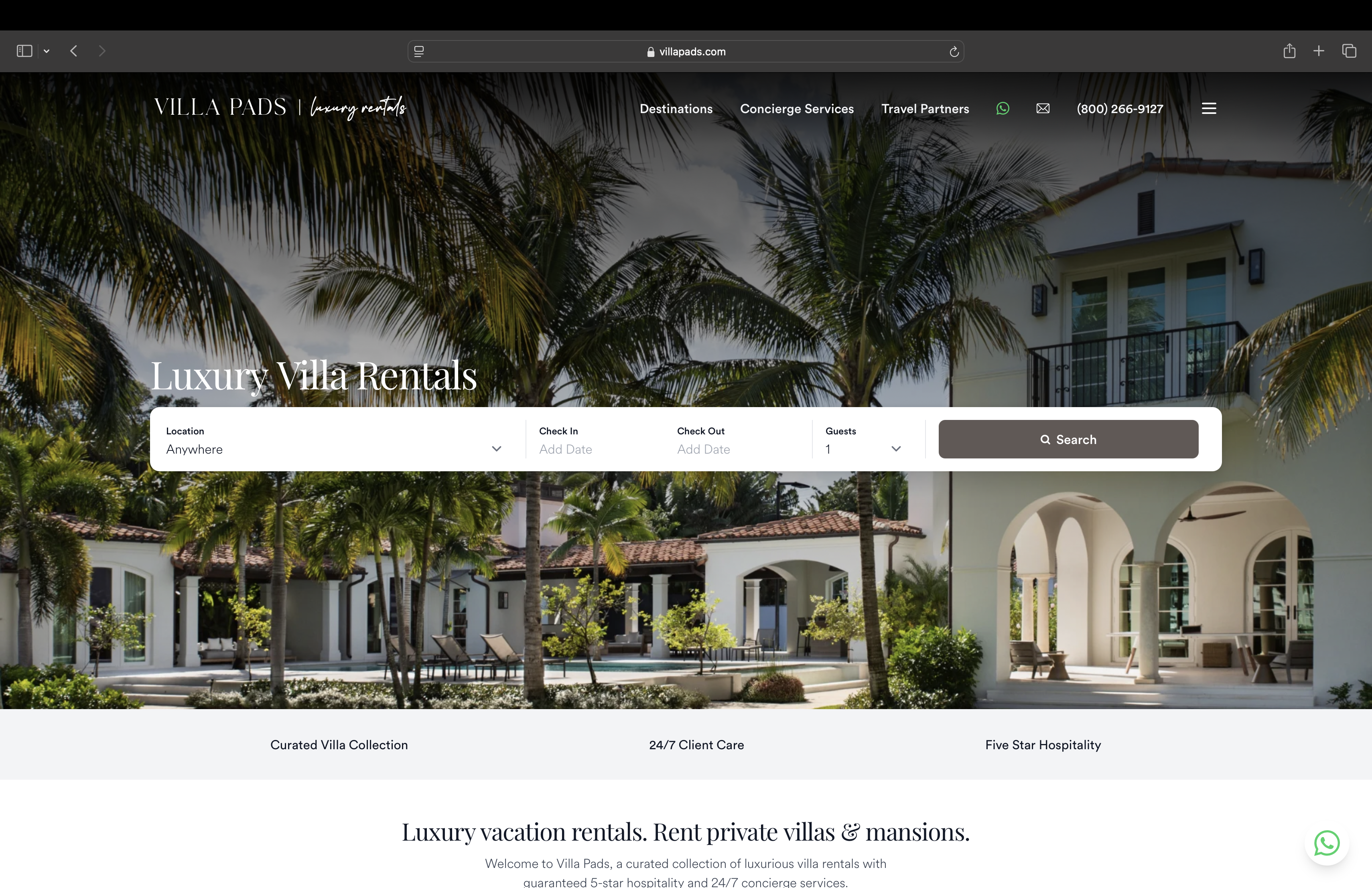 Villa Pads Luxury Rentals