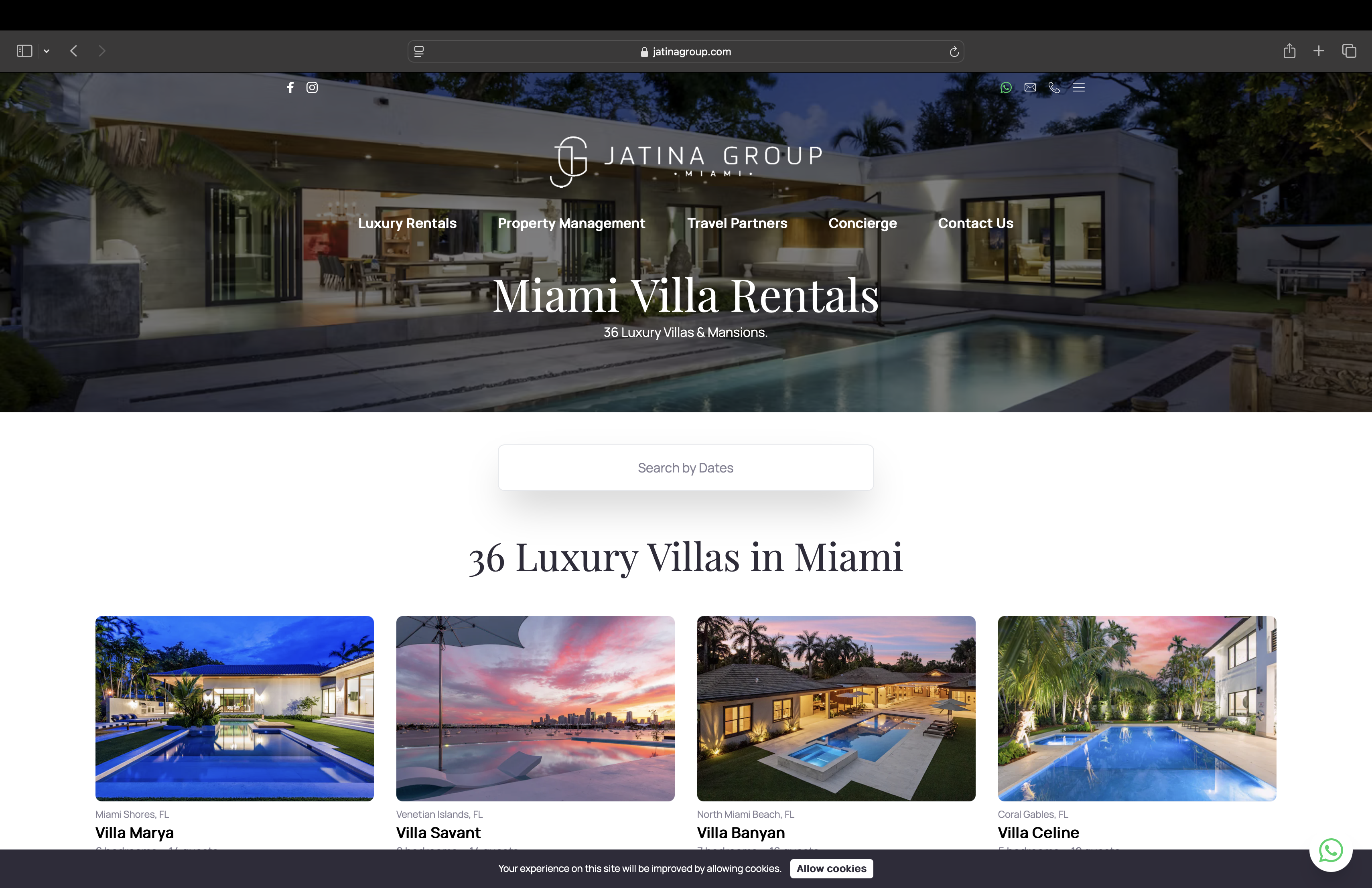 Jatina Group Miami Villa Rentals